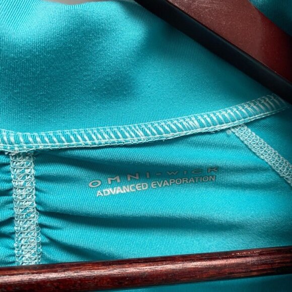 Columbia Womens Top - Teal Half Zip Active Shirt Size XL - Picture 4 of 5